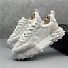 Nya herrskor Högkvalitativt läder Casual skor för män Designersneakers Tenis Masculino Komfort Snörning Vita sportskor