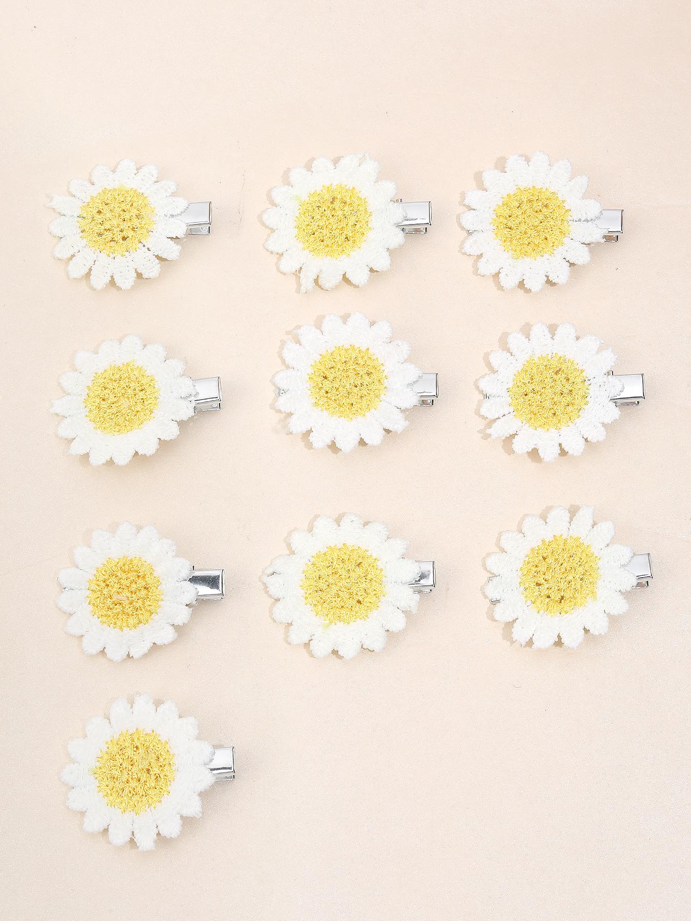 

Маленькие заколки для волос в виде подсолнуха и ромашки для девочек, цветочная заколка для волос, заколки для боковых прядей, детские заколки ручной работы, детские аксессуары для волос