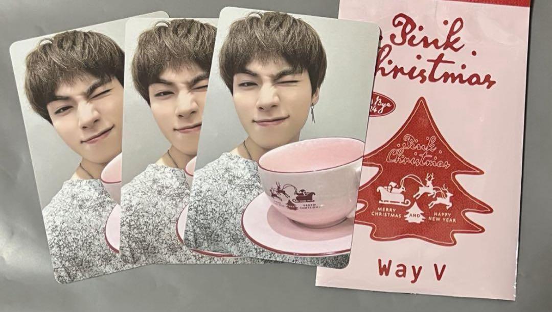 

[ИСПОЛЬЗОВАННАЯ] Рождественская коллекционная карточка WayV Pink Xiaojun
