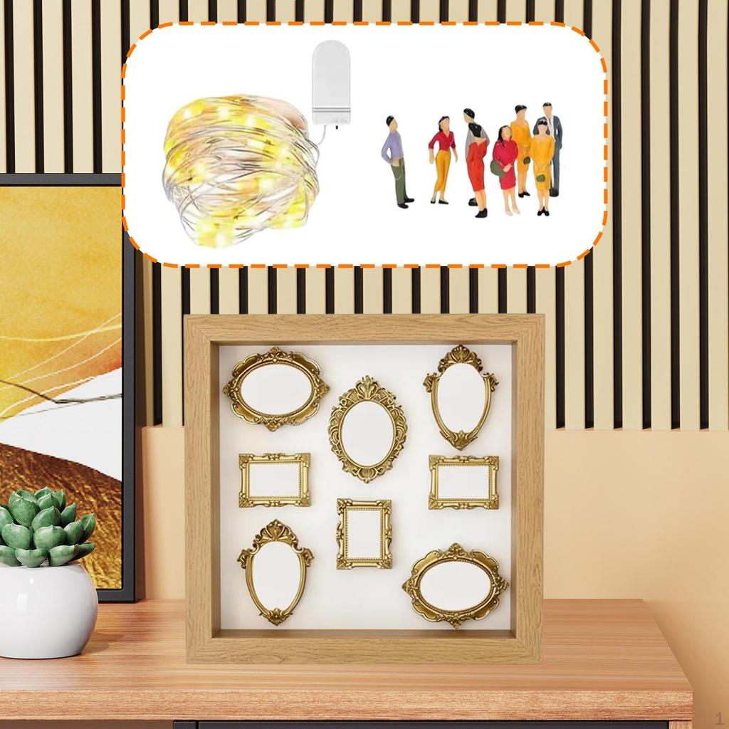 DIY Mini Museum Silhouette Box Wood Memory Display for Wedding Birthday Gift