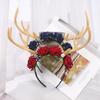 Gothic Flower Skull Headdress Deer Horn Headband Halloween Party Accessories