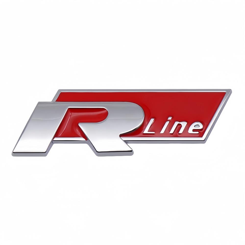 For Volkswagen For Volkswagen VW Rline R Polo Passat B5 B6 B7 Golf Jetta Touareg Bora CC 3D Car Grille Badge Side Decal Trunk Emblem Sticker zs0