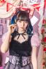 Coquettish Girly Cosplay Halloween Strawberry Cat Cat M Pink Costume Fancy Dress Costume [Clear Stone] Women's
