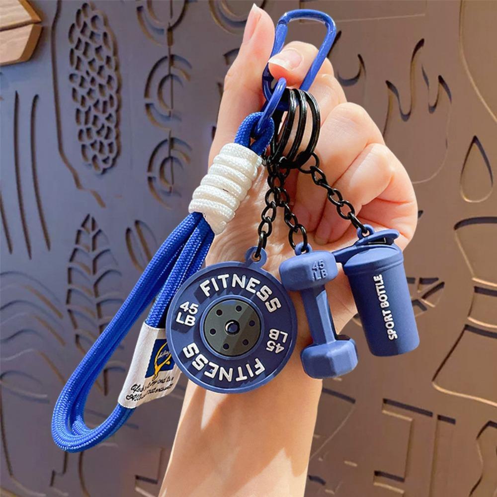 

Dopamine Simulation Dumbbells Keyring Water Cups Fitness Series Pendant Friends