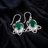 Green Onyx Faceted Gemstone 925 Sterling Silver Artisan Jewelry Earrings For Her EE-40-16