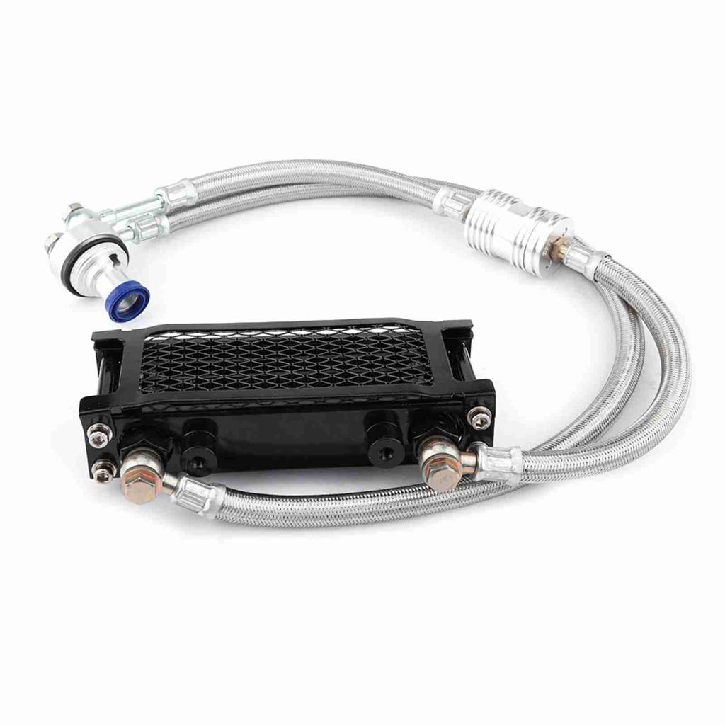 Engine Oil Cooler Oil Cooling System Kit for CB CG 100 ‑250 65ml Black