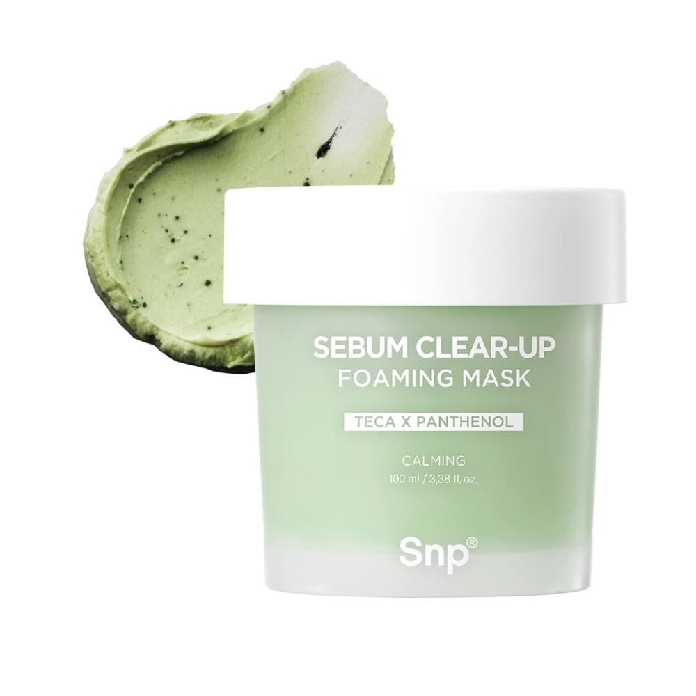 SNP TECA Panthenol Sebum Clearing Bubble Trouble Soothing Mask 100ml (2-Piece Set)