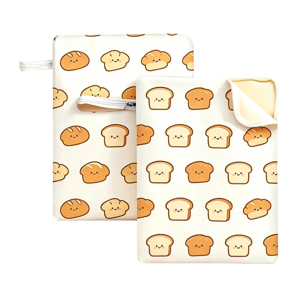 Beeswax Bread Bag with L-Shaped Zipper for Bread Storage
