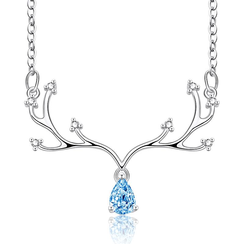 

Высококачественный новый продукт, ожерелье из чистого рогового оленя Sika для женщин, рождественский лось, цепочка на ключицу для женщин