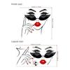 Krása ženského obličeje Vinylová samolepka na zeď Nálepka na dveře kosmetického studia Nástěnná umělecká samolepka na kosmetický make-up Nástěnná malba Odnímatelná dekorace salonu