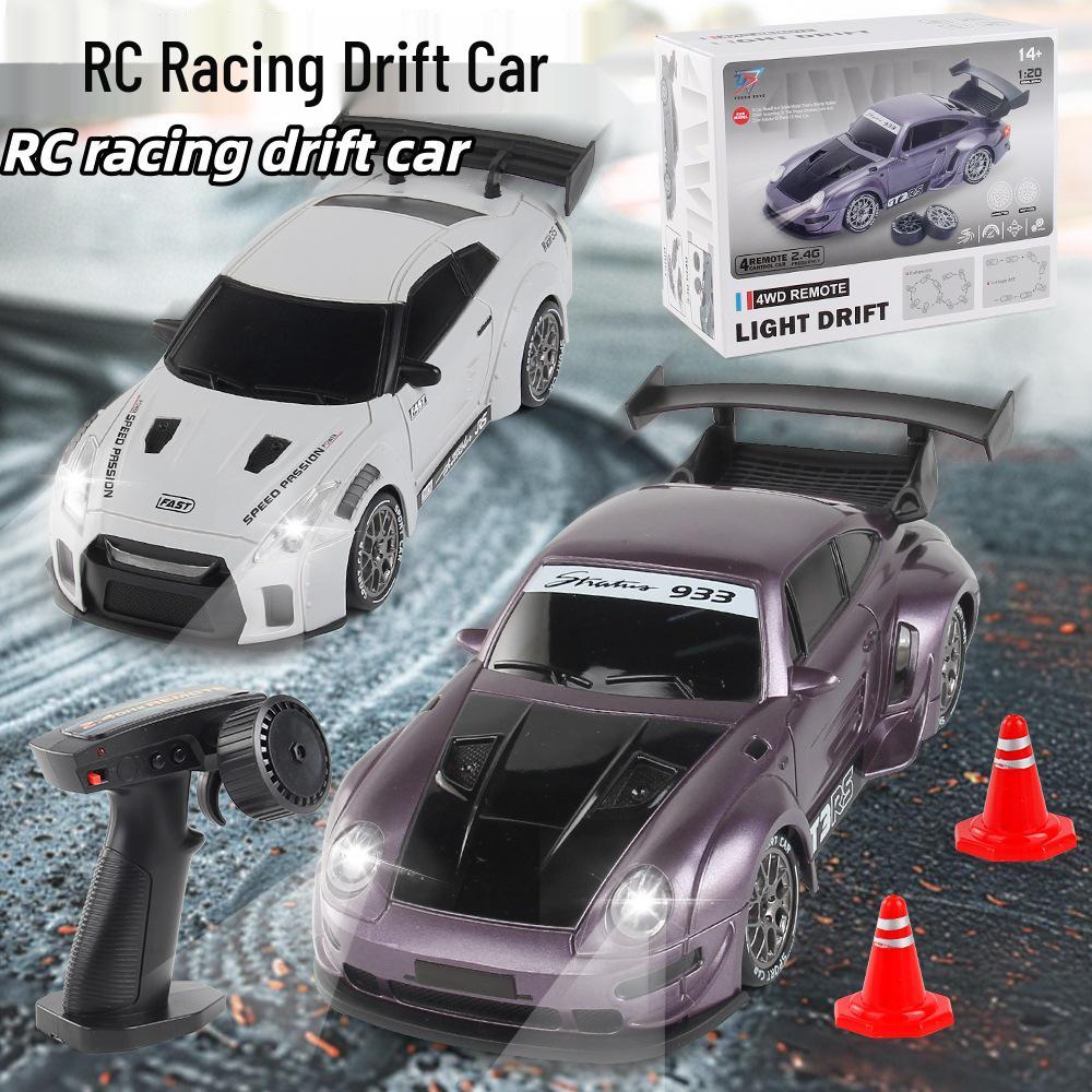 Half-Scale High-Speed Rechargeable RC Drift Car: 4WD, Electric Lights, Realistic Model Toy for Kids