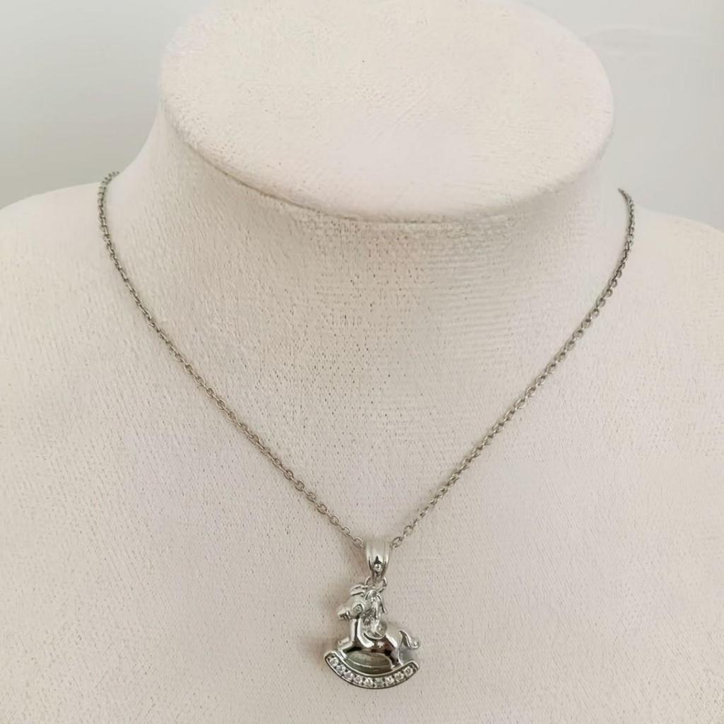 Charming Rocking Horse Pendant Necklace for Women - New Chinese Style Retro Design