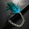 Sequin Feather Headband Crystal 1920s Hair Accessories Temperament Masquerade Hair Band  Girls