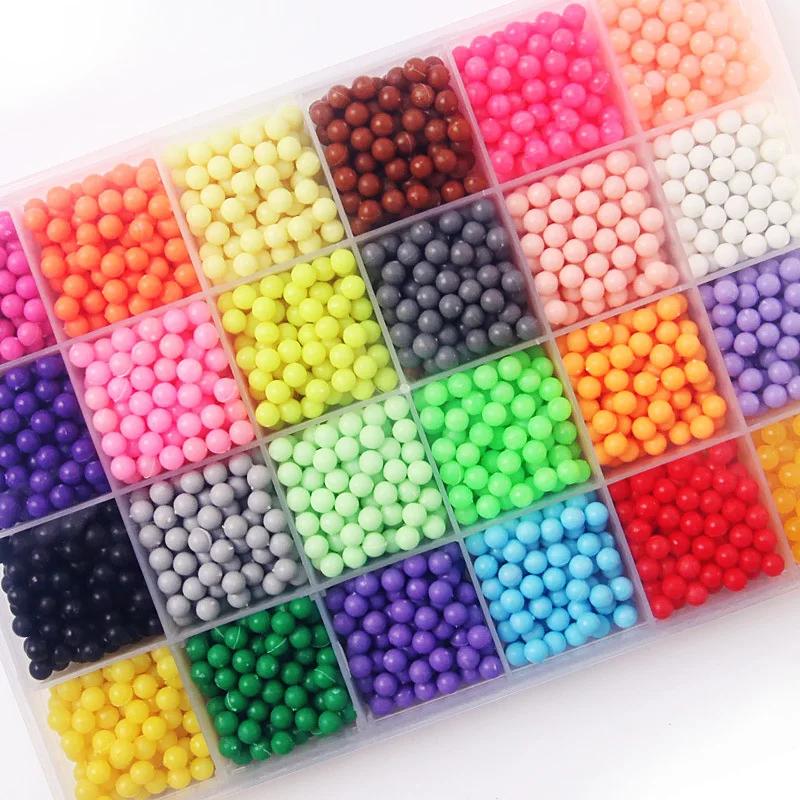 5mm Magic Water Beads 3D DIY for Children Puzzle Kids learning and Educational Toys Boys Girls Gifts Montessori Aquamosaic Set