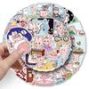 51 Cute Pink Rabbit Cartoon Stickers for Notebook, Water Bottle, and Phone Case