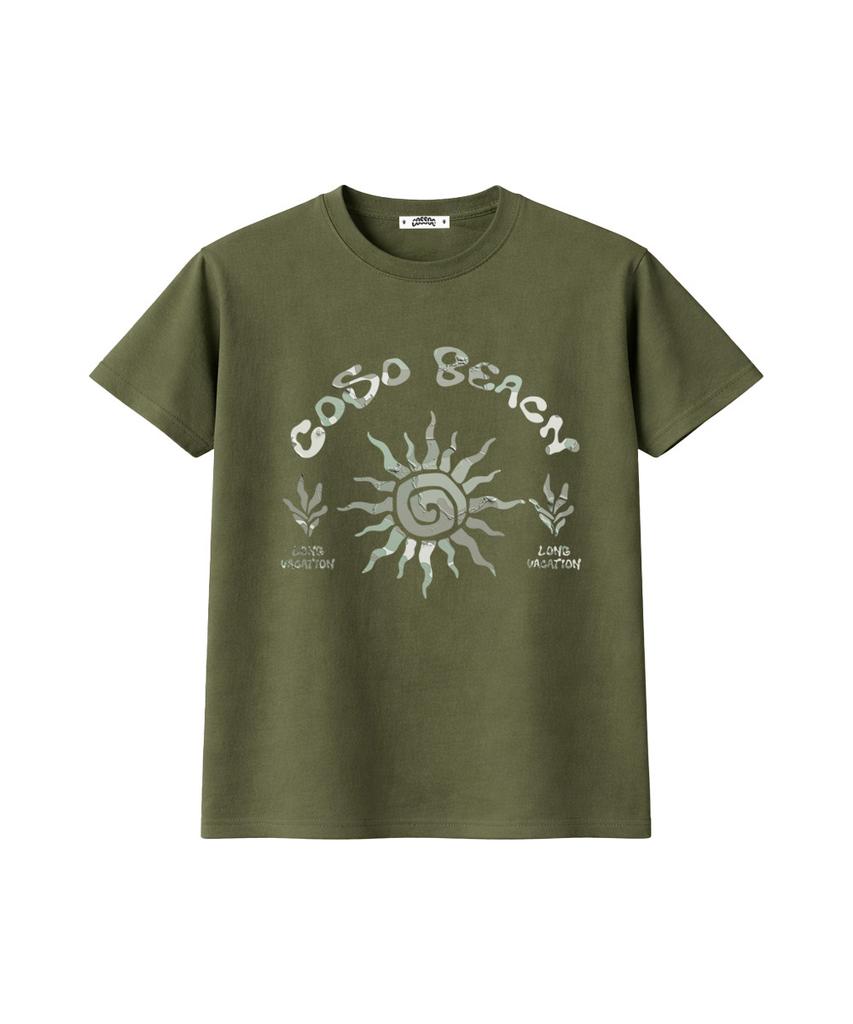 Koso Cc Color Artwork Crop T-Shirt (Khaki)