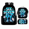 Luxury Popular Cool Novelty 67 six seven 3D Print 3pcs/Set pupil School Bags Laptop Daypack Backpack Lunch bag Pencil Case