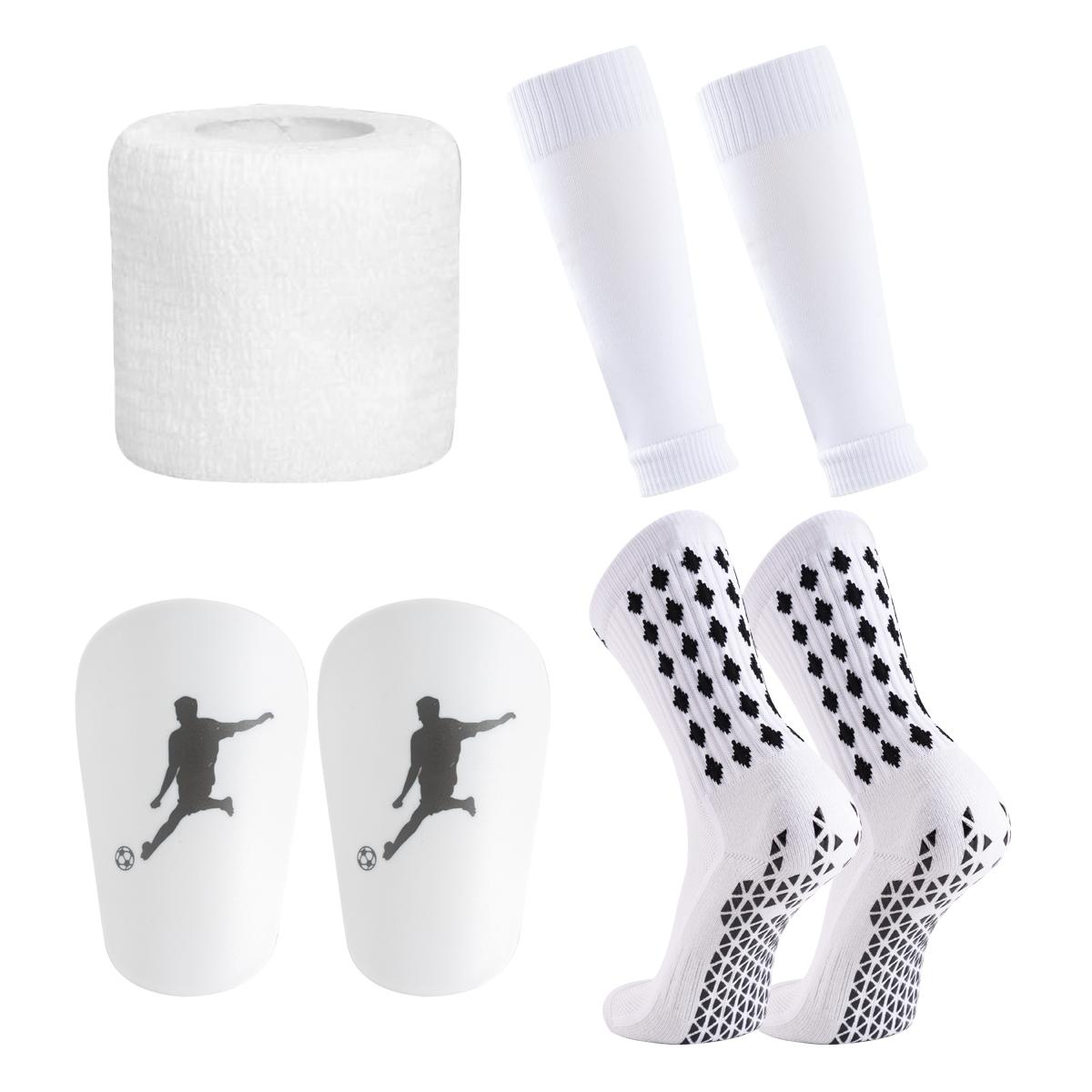 Football Shin Guard Adult Football Socks and Mini Shin Guard Leg Cover Set Shin Guard Adult Football Anti slip Sports Socks S