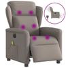Electric Massage Chair Taupe Fabric