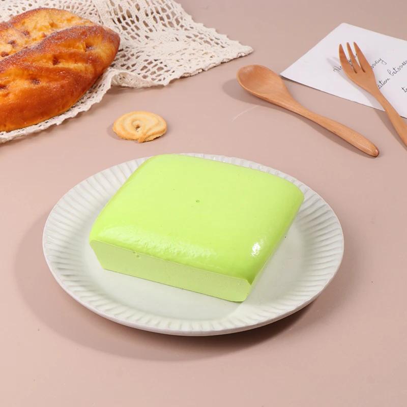 Sticky Squishy Toast Toy,Sticky Bread Squishy Toy,Toast Sliced Bread Stress Toys, Tricky Squeeze Gift for Christmas Birthday