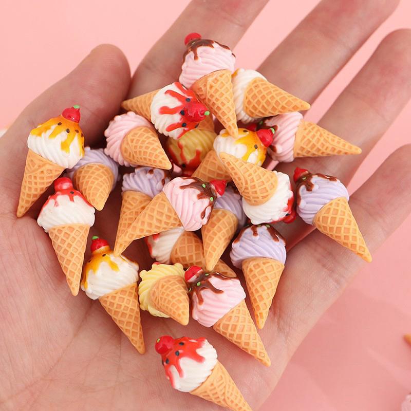 Dollhouse Miniature Ice Cream Stand Ice Cream Cone Holder Model Decor Toy Doll House Accessories