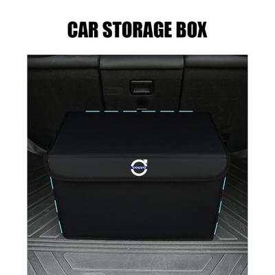 PU Leather Car Trunk Storage Box Multiuse Tools Bag Stowing Tidying For S80L XC60 XC90 S40 S60 S80 Rdesign S40 Accessories
