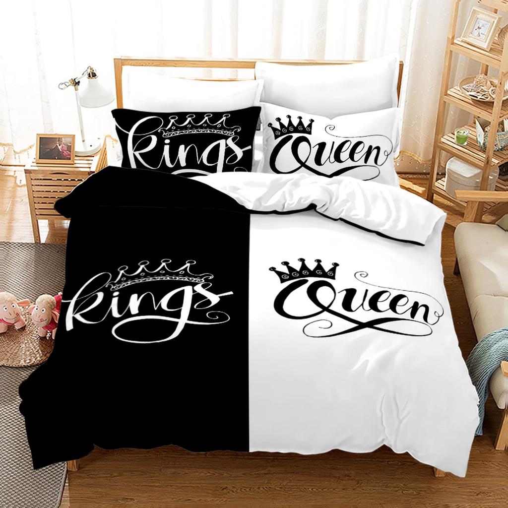 Comforter Romantic King And Queen Bedding Set Twin Full Comforter For Girls Teens Couple Lover Valentine'S Day Present