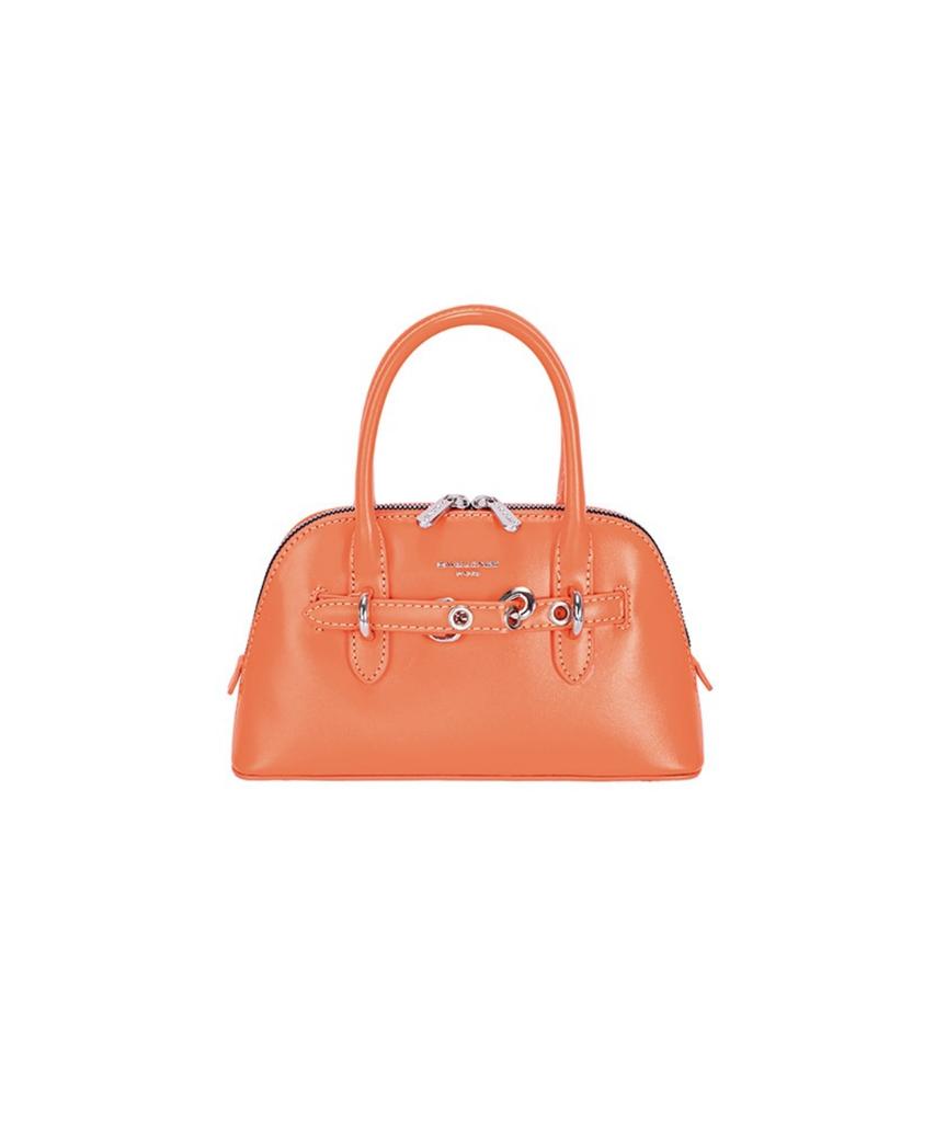 David Jones Le Mare 3-Way Top Handle Mini Belted Tote Leather Bag_Camel (Cm8265)