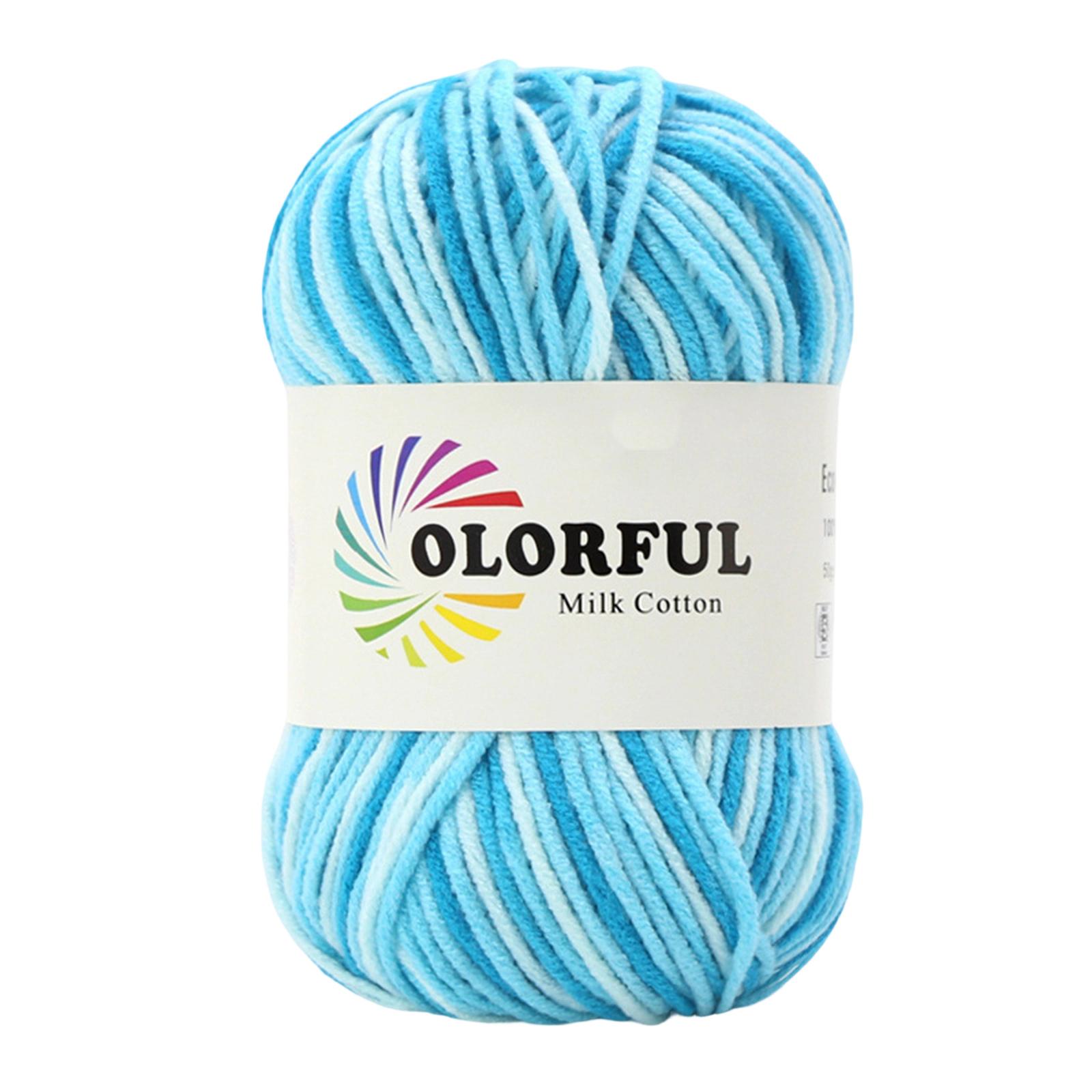 

Colorful Hand Knitting 50g Knitting Crochet Milk Soft Baby Cotton Wool Yarn One Size