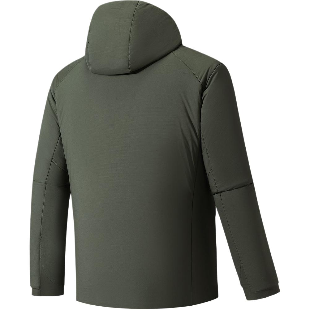 Anta Champion Outdoor Hiking Series Hooded Zipper Solid Color Warm Cotton Jacket Men Jackets 152540802-1