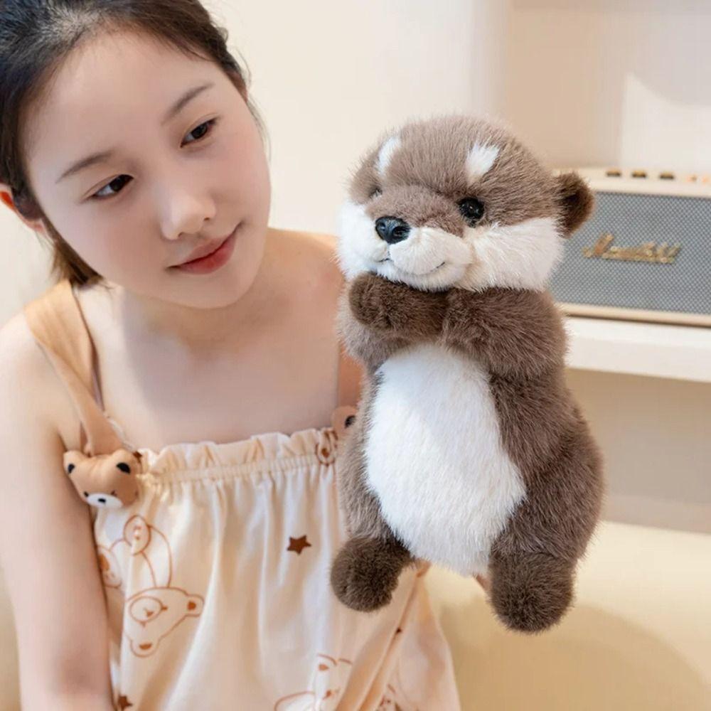 PP Cotton Brown Otter Plush Toy Soft Simulation Otter Toy Doll  Home Decor