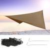 210T Polyester Fabric Outdoor Rhombic Waterproof Sun Proof Camping Ground Mat Tent Hammock Awning(Light Tan )
