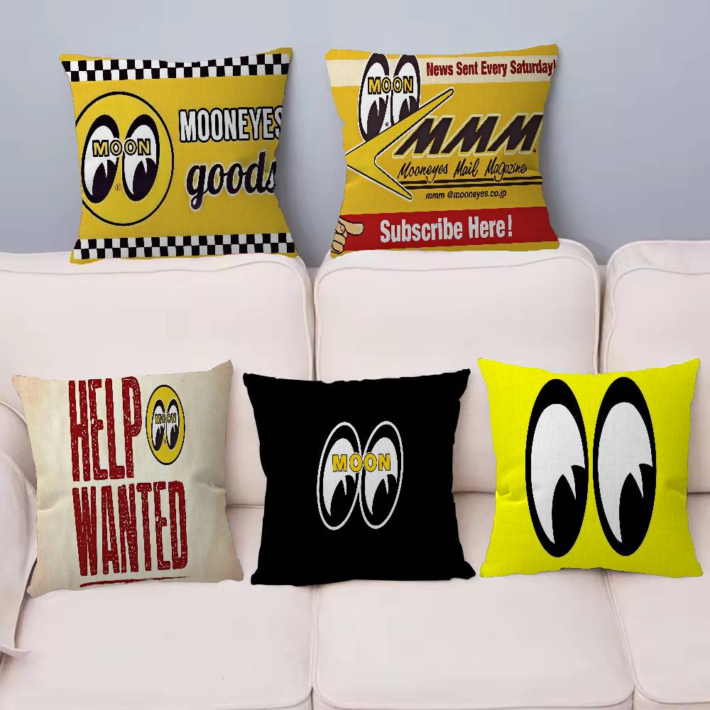 M-Mooneyes Pillow Cover for Bedroom Room and Living Room Sofa Decorative Cushion Cover