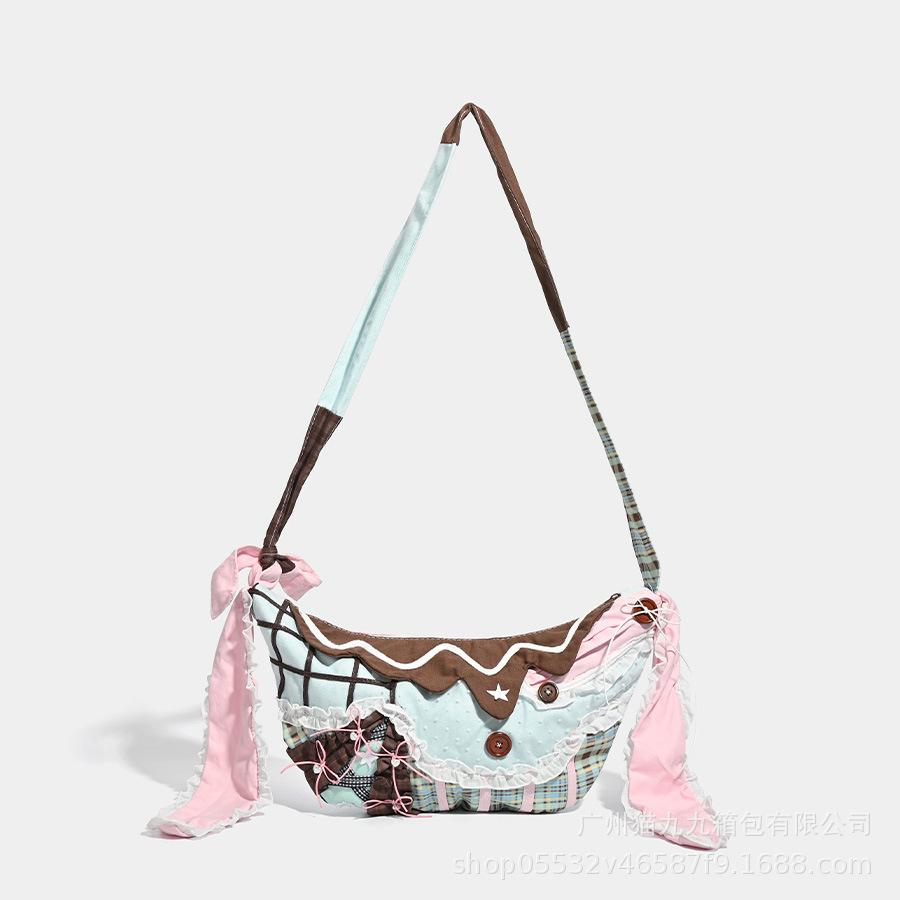 

New Underarm Bag Pink Rabbit Ear Bag Student Large Capacity Canvas Bag Fashion Girl Shoulder Bag розовый