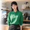 Customizable Pure Cotton Long-Sleeved Autumn/Winter Barista Uniforms for Milk Tea Shops, Dessert Shops, Fast Food Restaurants, and Catering.