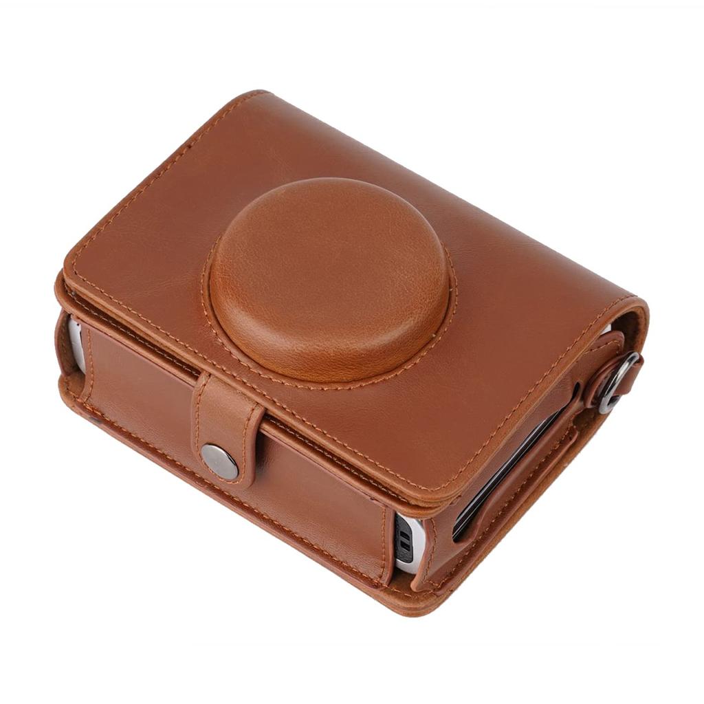 Fujifilm Instax Mini Evo Kamera Instax Mini EVO PU Leder Schutzhülle mit Verstellbarem Schultergurt Einfache Instax Kamera Voll Einfache zu Tragende Hülle, Gurt,