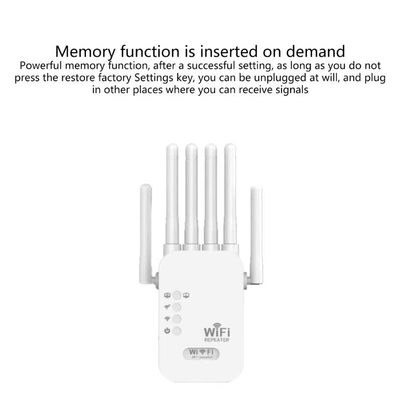 WiFi Extender with 6 Antennas WiFi Repeaters Amplifer 2.4GHz Networks Amplifier WiFi Booster WiFi Signal Booster