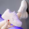 Dad Shoes Women's Sports and Leisure Shoes Spring New Single Shoes Heightened Platform Women's Shoes Velvet White Shoes