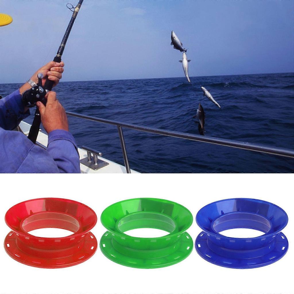 Plastic Fishing Line Coiling Plate Handle Wire Winding Rings Replacement Winding Plate Professional Useful Winding Board Blue