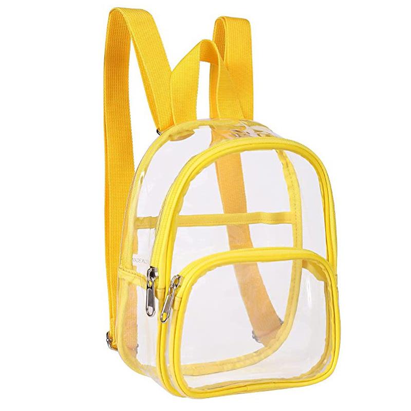 Pvc Transparent Backpack  Simple Lightweight Backpack Cute Mini Clear Bags Waterproof Travel Schoolbag Sports Bags