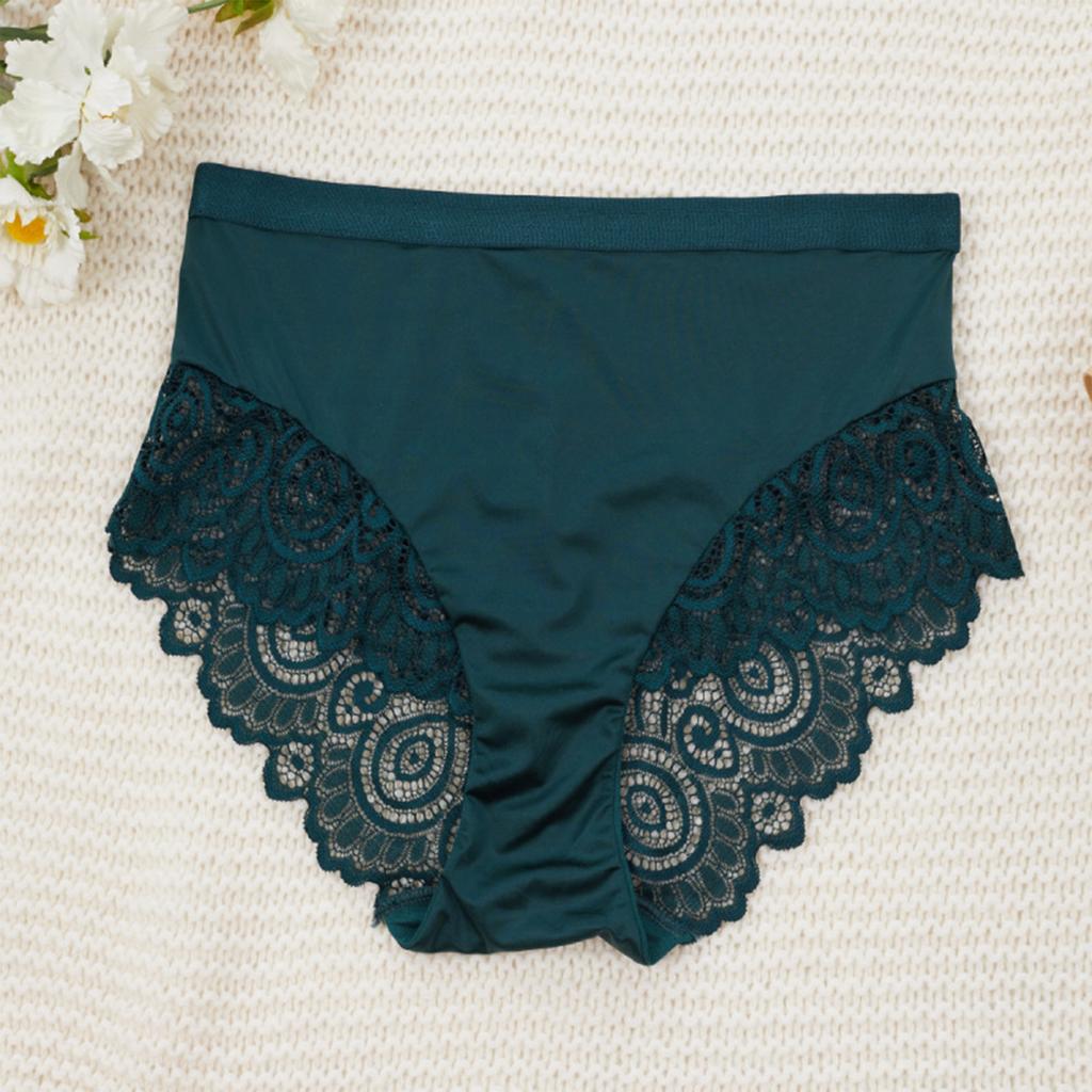 Ladies' Fashionable Lace Sexy Mid Waist Underwear With Abdominal Compression Underwear