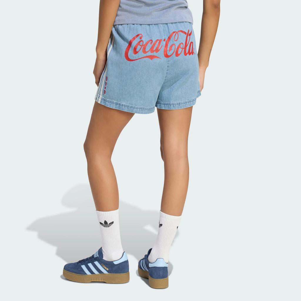 adidas Originals X Coca Cola Denim Shorts Women's Denim Blue Moderate Other KY7564