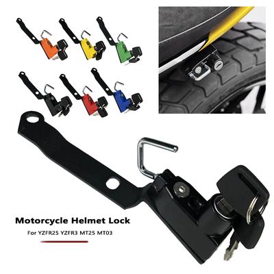Motorcycle Helmet Lock Mount Hook Keys Aluminum Locking For Yamaha MT03 R3 R25 YZF R 25 R 3 MT-25 MT-03 2014- 2017