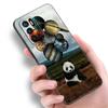 Panda Chinese Bear Phone Case For Xiaomi Redmi Note 7 8 9 10 Lite 11 11E 11T 12 Pro 11S 4G 10T 5G 8T 9S 10S Soft TPU Black Cover