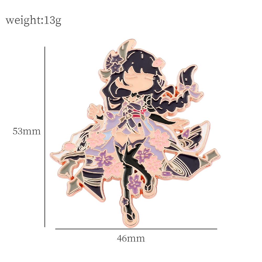 Game Genshin Impact Brooch Cute Cartoon Figure Venti Zhongli Badge Enamel Metal Brooch Jeans Jacket Lapel Pin Accessories Gifts