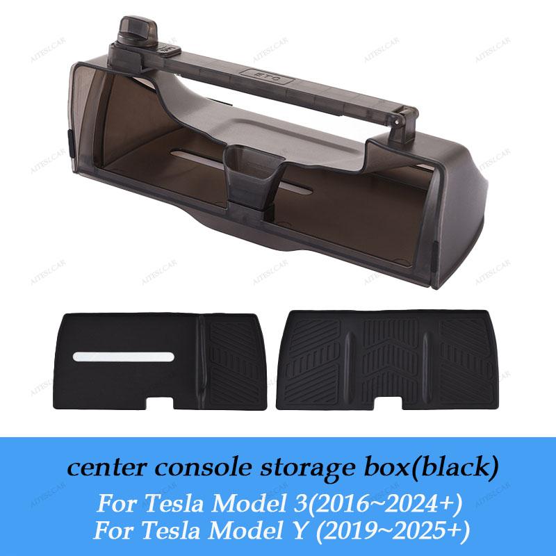 For Tesla Model 3 Y Highland Juniper 2016-2025 Hidden Screen Storage Magnetic Opening And Closing Hidden Large Space Storage Box