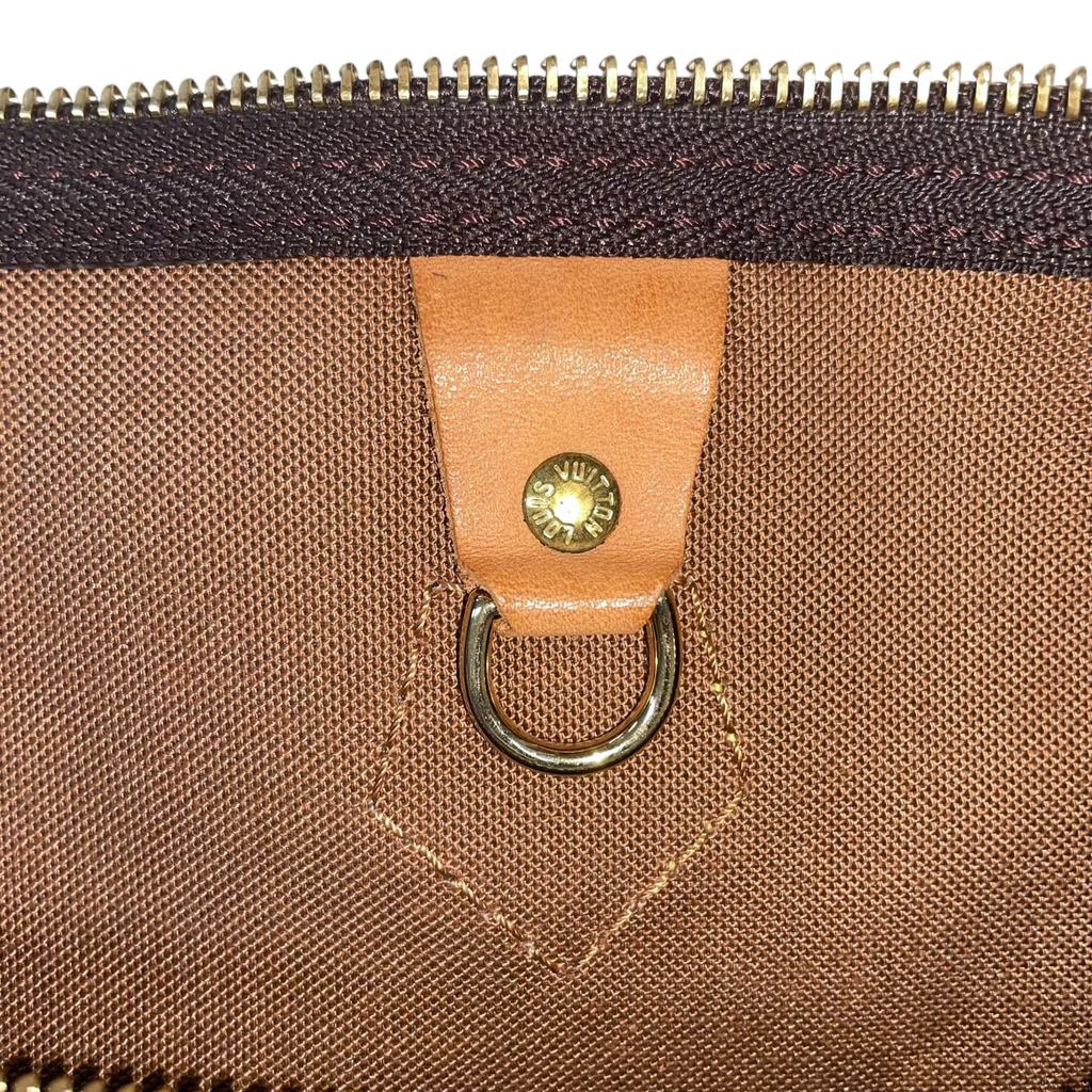 Used Louis Vuitton Monogram Speedy 35 M41524 Boston Bag Canvas Brown Authentic 1213