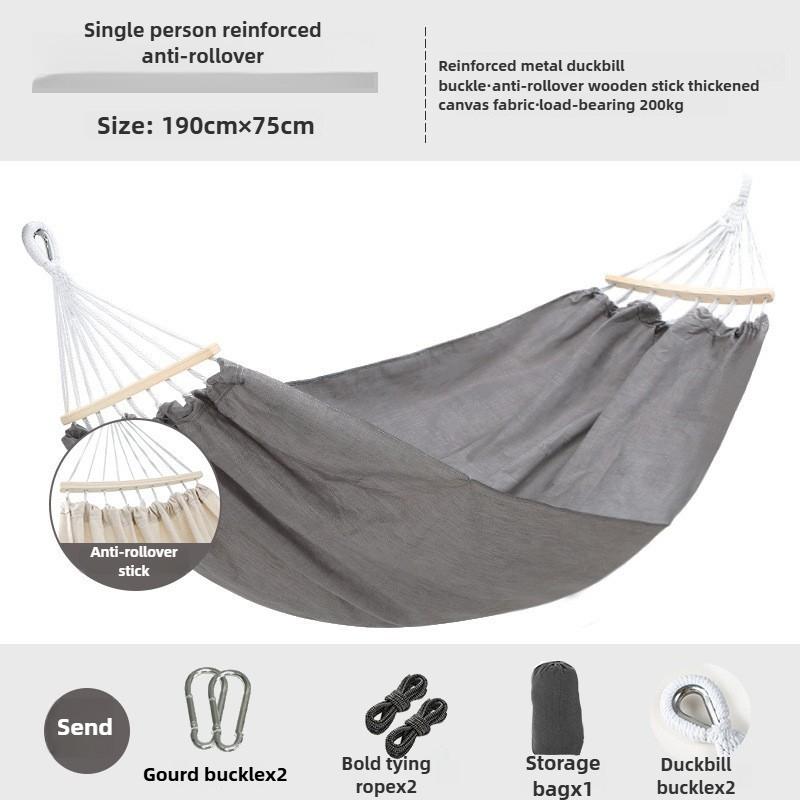 Hammock Outdoor Swing Summer Camping and Prevent Rollover Household Indoor Dormitories Are Suitable for Convenient and Practical