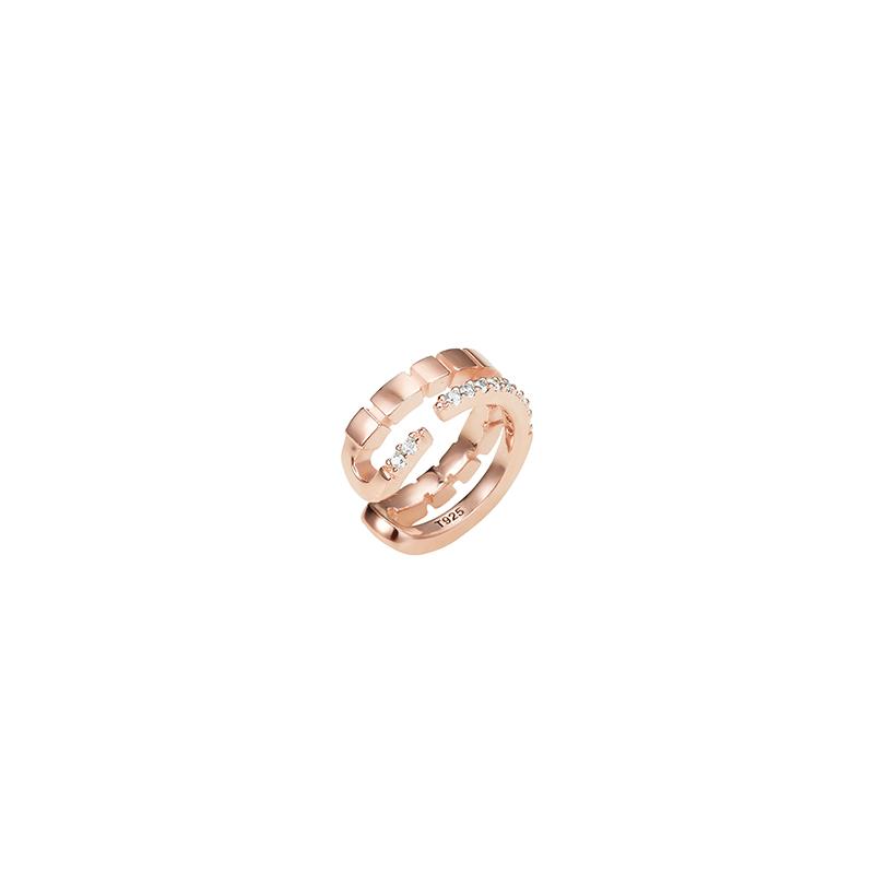 Tirrlirr Dandelion Double Line Q Silver Pink Ear Cuff Tessvp13849M