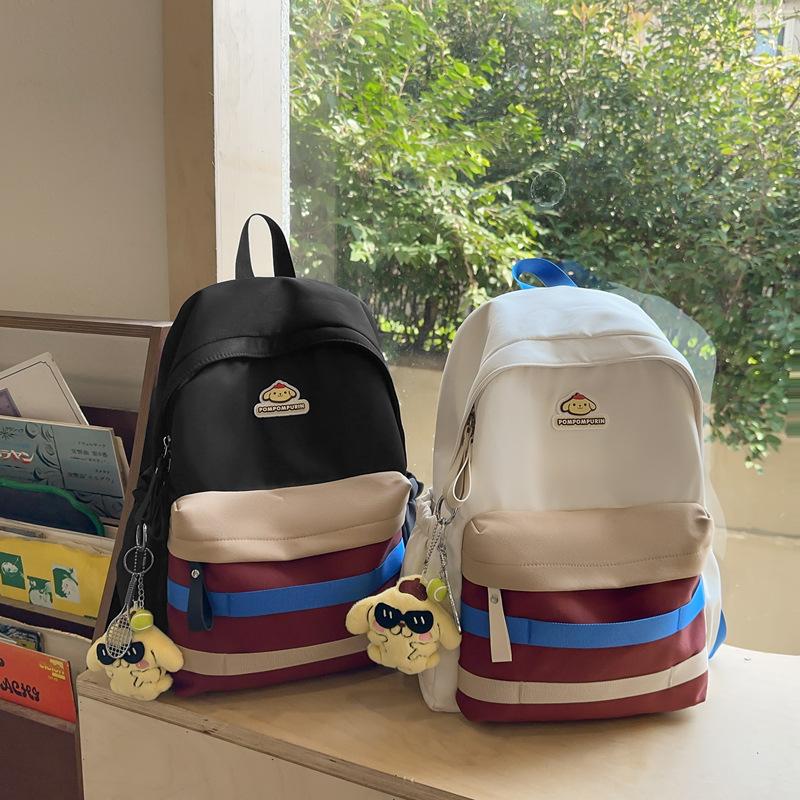 Schoolbag Japanese Large-capacity Simple Ins Backpack Niche Light Contrasting Color Class Schoolbag College Student Travel Backpack